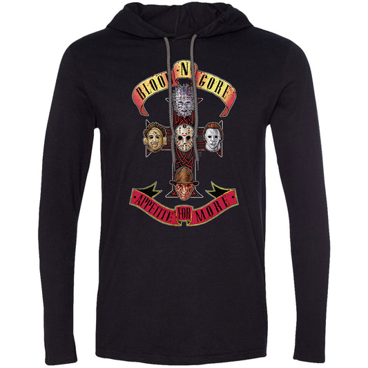 Big Chris Art Appetite for More Hooded Long Sleeve Front