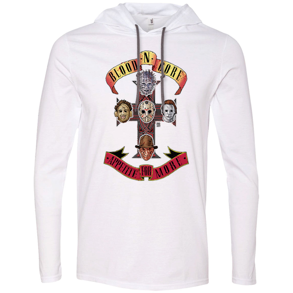 Big Chris Art Appetite for More Hooded Long Sleeve Front