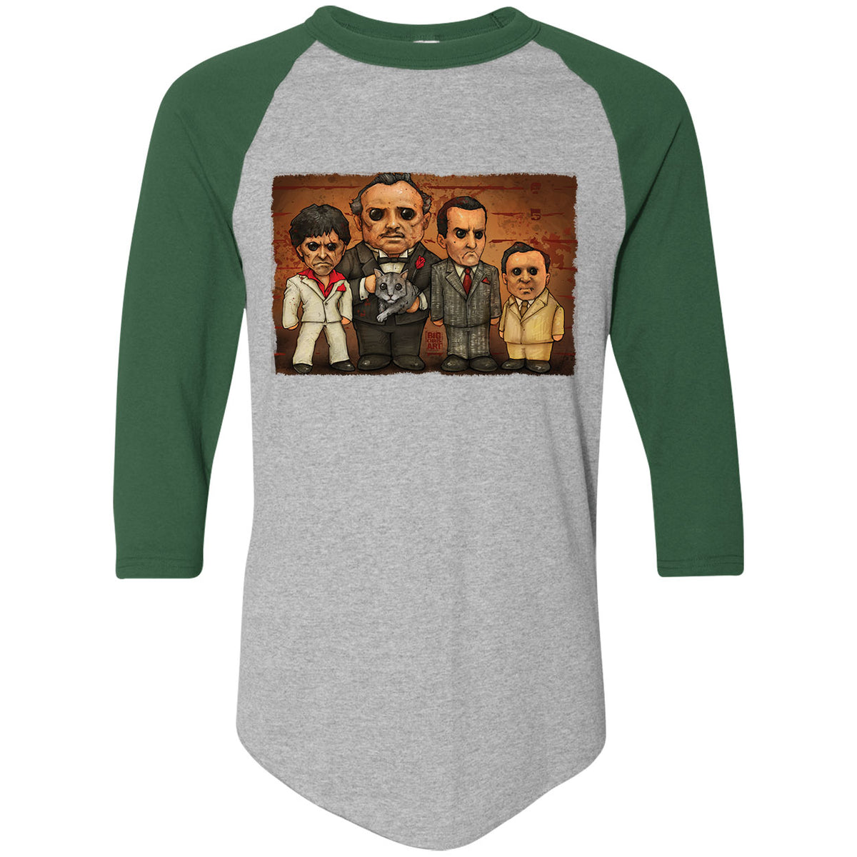 Big Chris Art Gangster Line Up Baseball Jersey Front