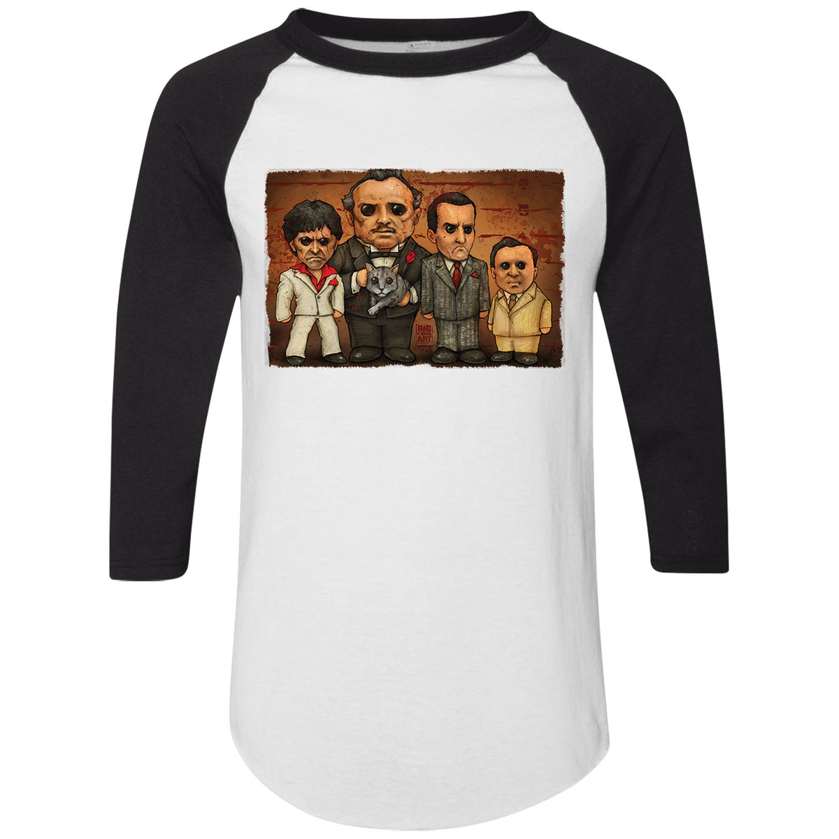 Big Chris Art Gangster Line Up Baseball Jersey Front