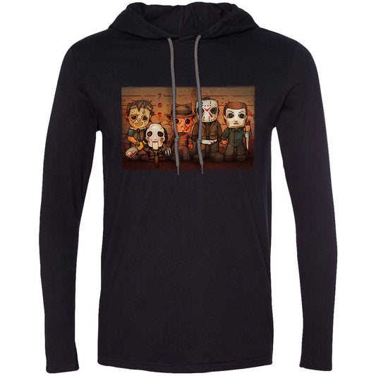 Big Chris Art Killer Line Up Hooded Long Sleeve Front