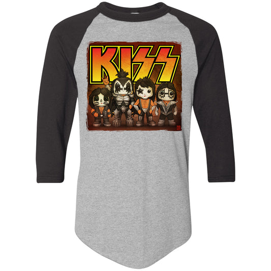 Big Chris Art Kiss Line Up Baseball Jersey Front