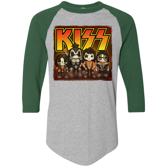 Big Chris Art Kiss Line Up Baseball Jersey Front