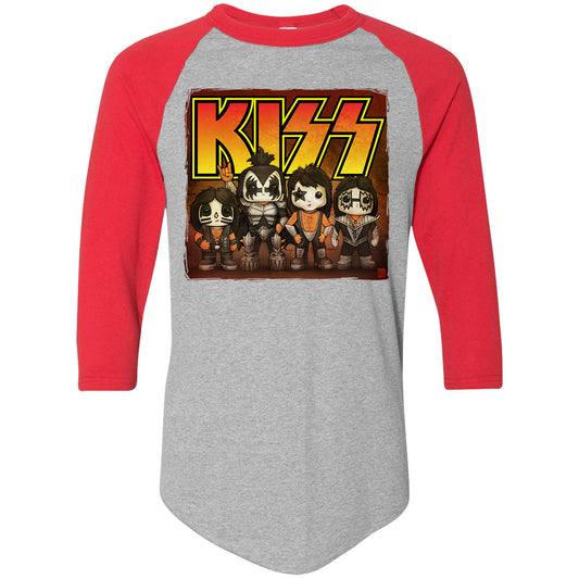 Big Chris Art Kiss Line Up Baseball Jersey Front