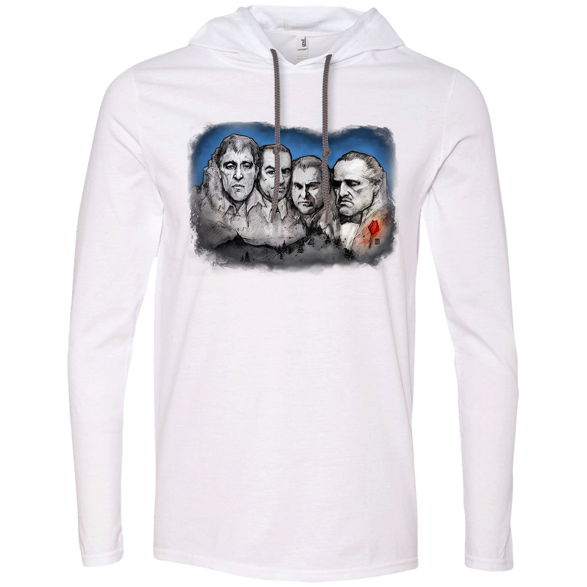 Big Chris Art Mt MobMore Hooded Long Sleeve Front