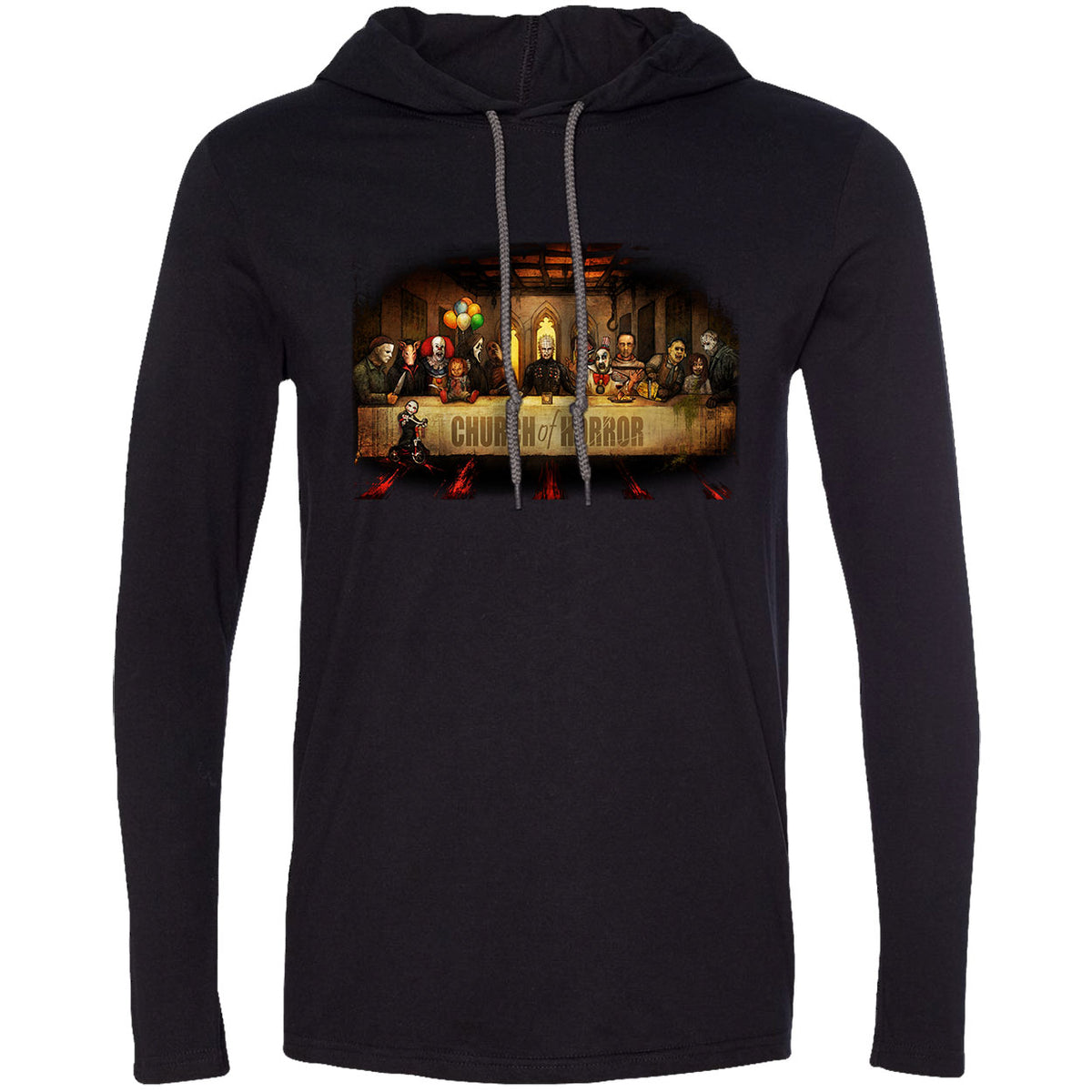 Big Chris Art Slash Supper Hooded Long Sleeve Front