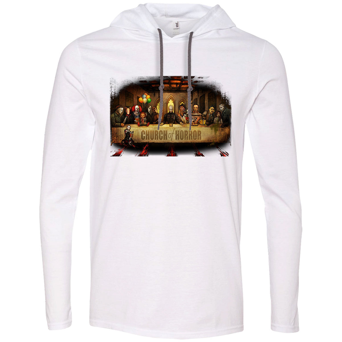 Big Chris Art Slash Supper Hooded Long Sleeve Front