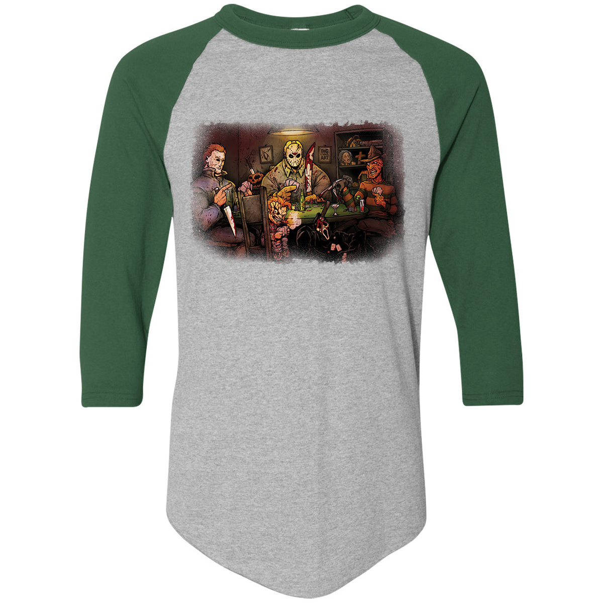Big Chris Art Slashers Playing Poker Baseball Jersey Front