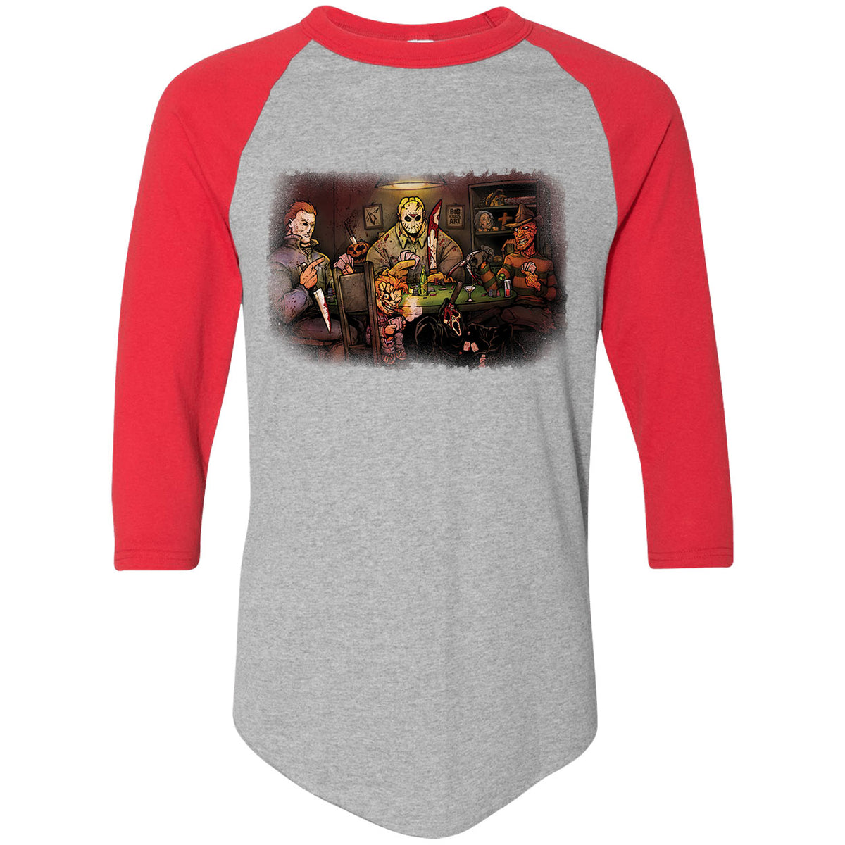 Big Chris Art Slashers Playing Poker Baseball Jersey Front