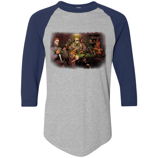 Big Chris Art Slashers Playing Poker Baseball Jersey Front