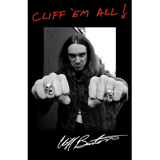 Metallica Cliff'em All Poster Flag Front