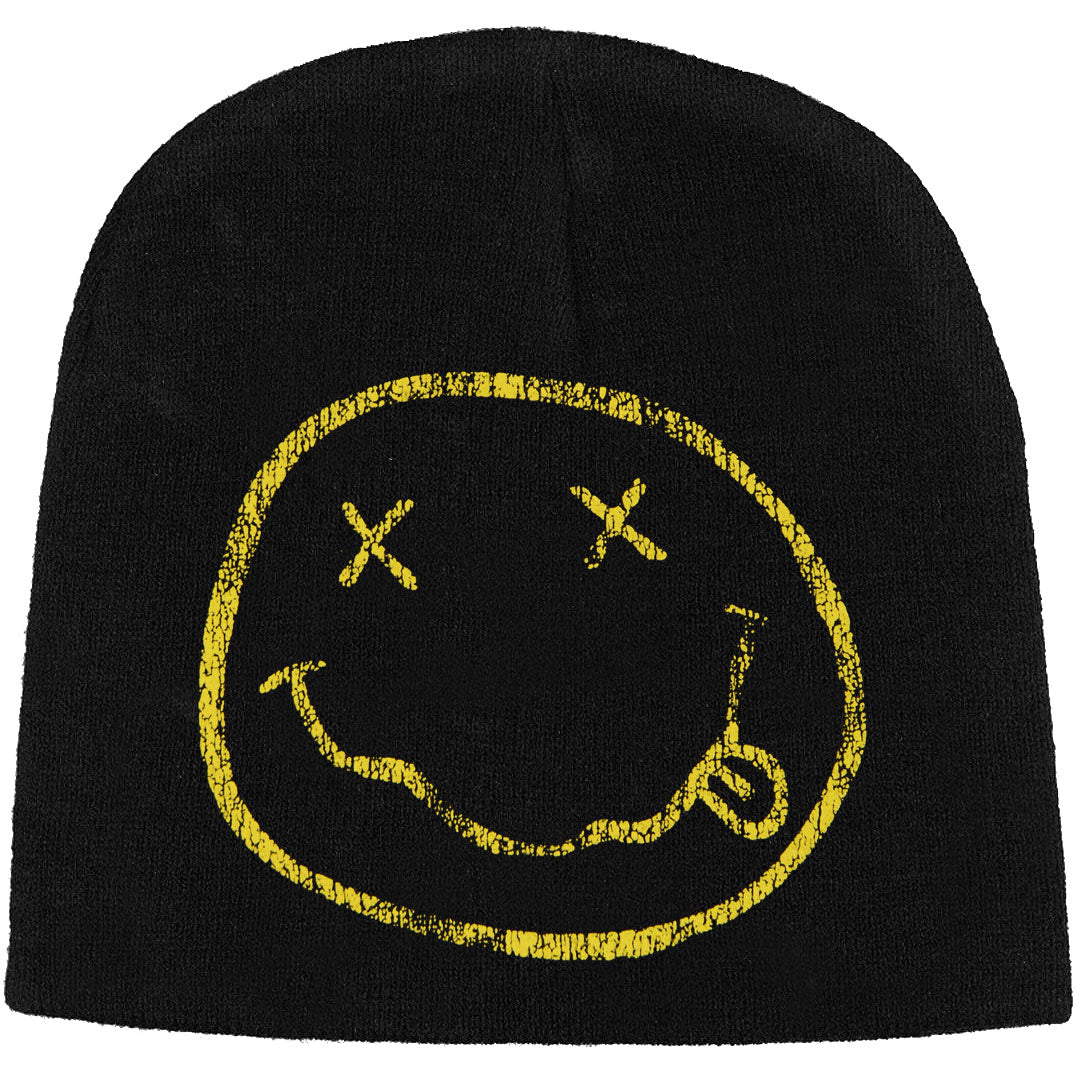 Nirvana Smiley Beanie Front