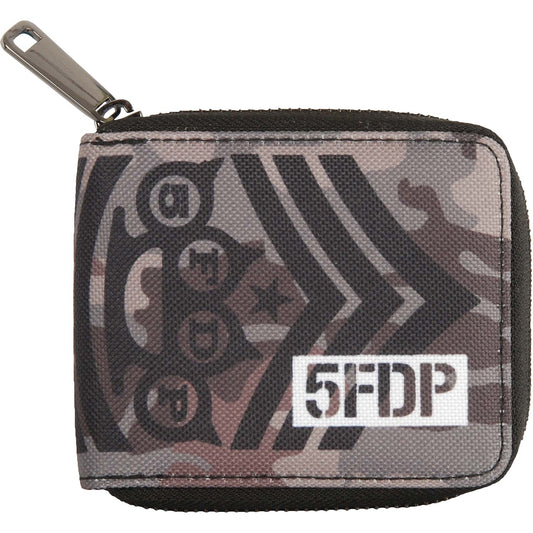 Five Finger Death Punch 5FDP Military Style Bifold Zip Wallet Girls Wallet Front