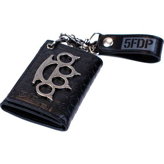 Five Finger Death Punch 5FDP Trifold Chain Wallet Tri-Fold Wallet Front