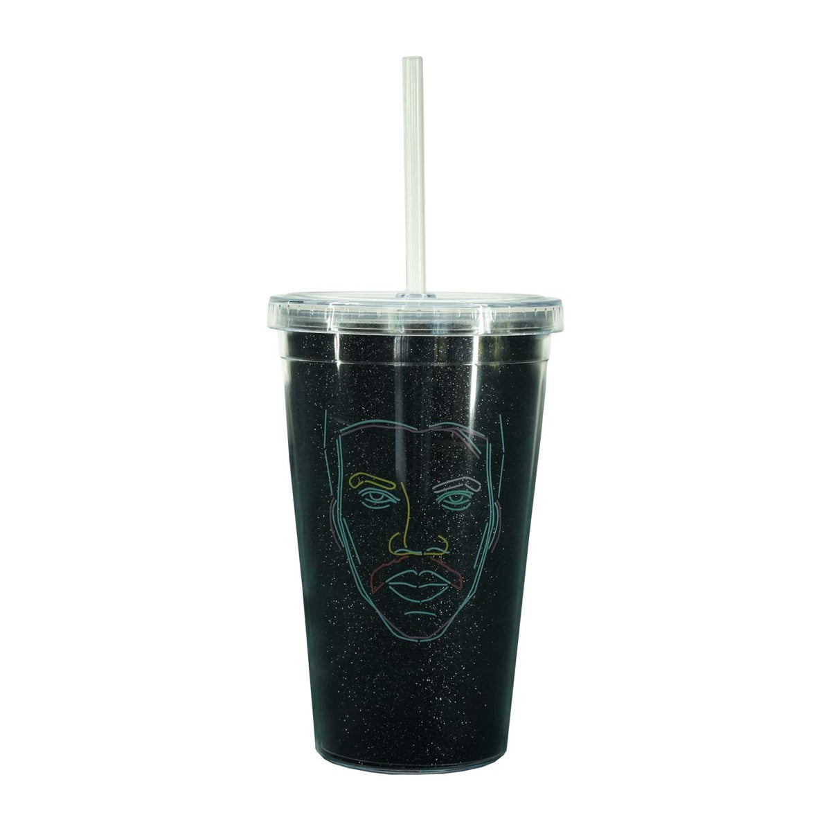 Lionel Richie Neon Lionel Straw Tumbler Back