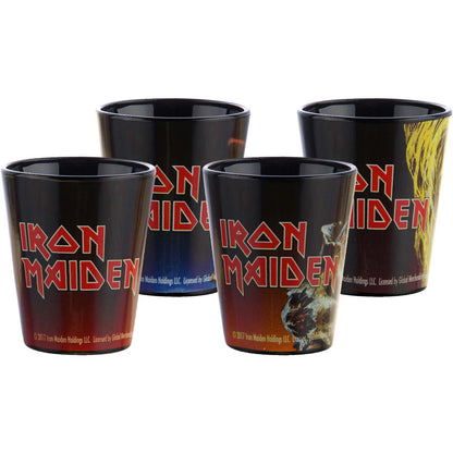 Iron Maiden Faces Of Eddie Shot Glass Set Back
