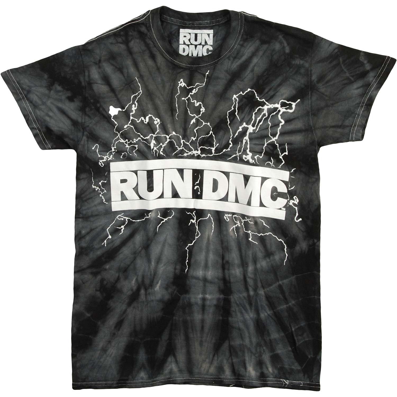 Run DMC Lightning Tie Dye T-shirt Front