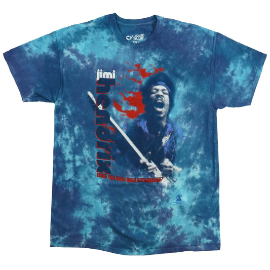 Jimi Hendrix Fire Tie Dye T-shirt Front