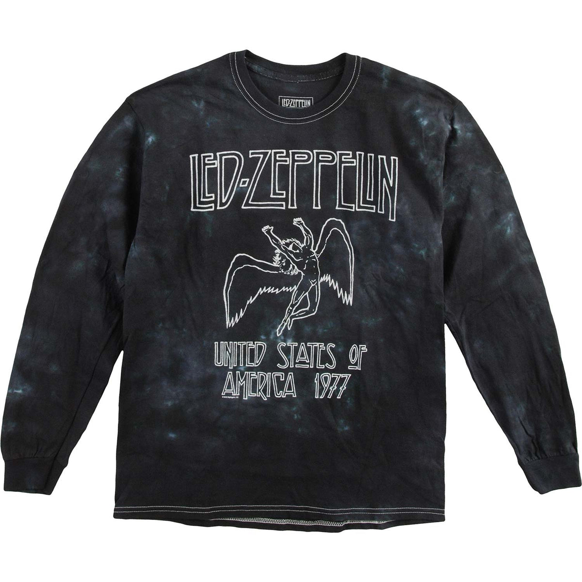 Led Zeppelin USA Tour 77 Tie Dye  Long Sleeve Front