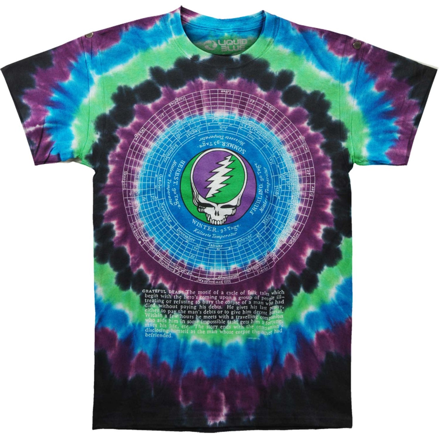 Grateful Dead Calendar Tie Dye T-shirt