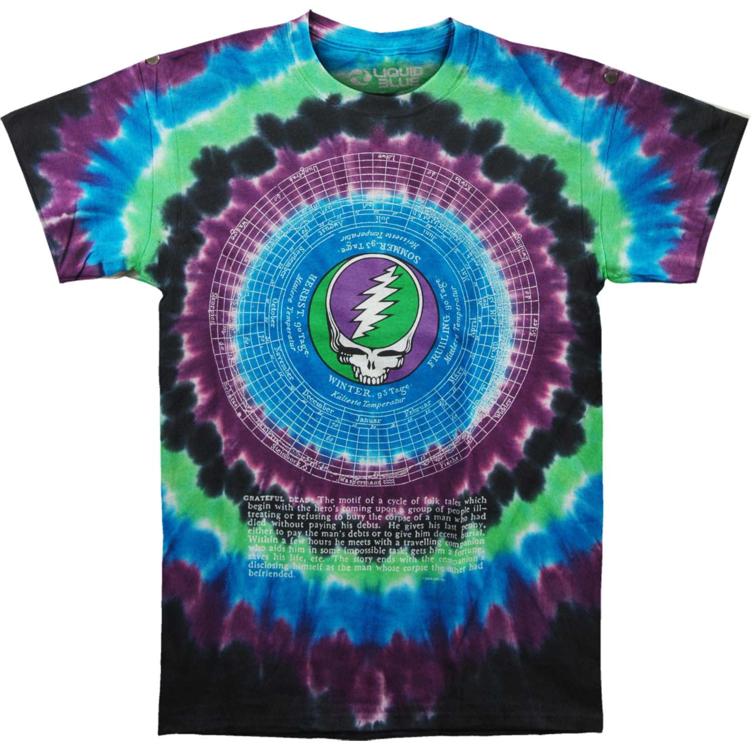 Grateful Dead Calendar Tie Dye T-shirt