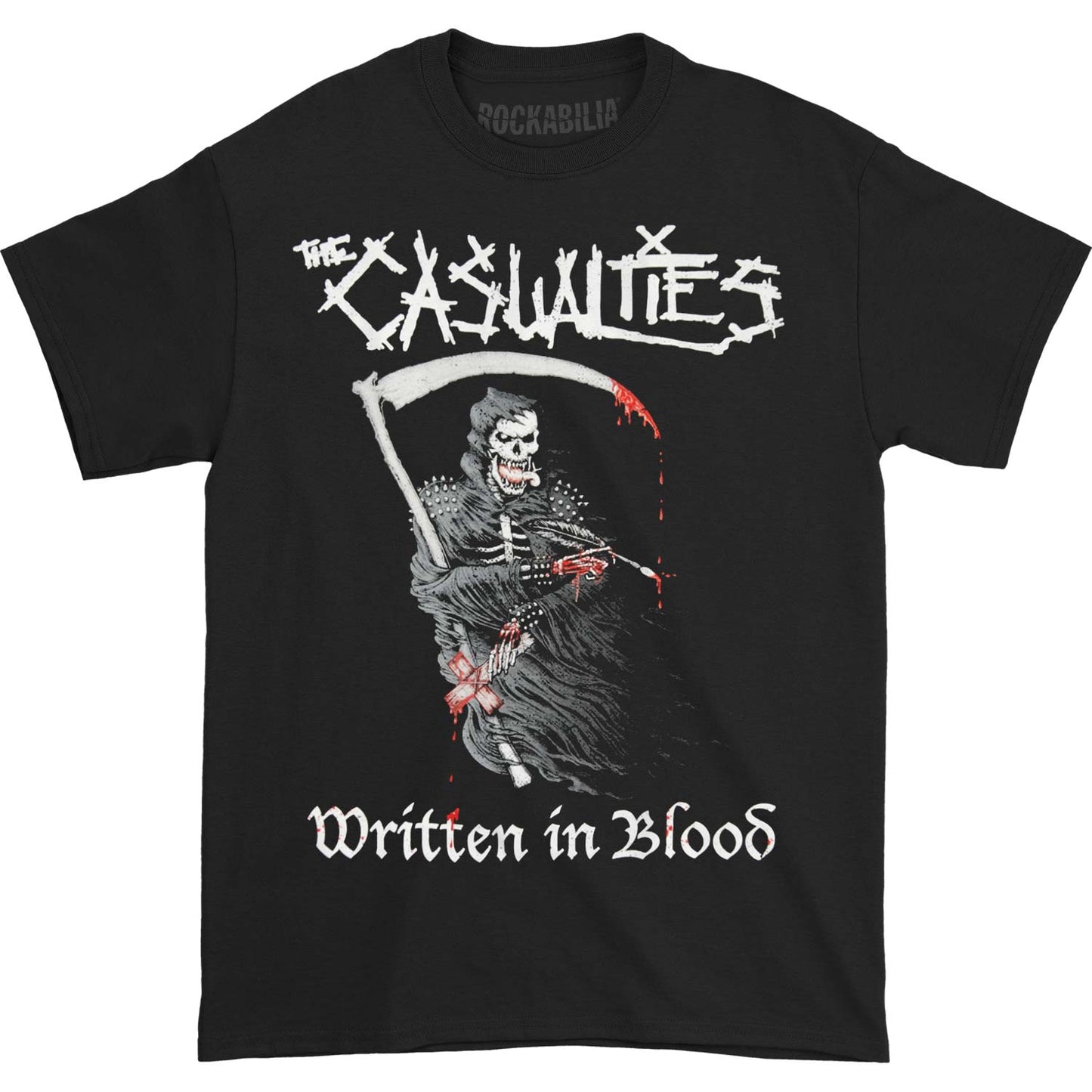 Casualties Written in Blood Tee T-shirt Front
