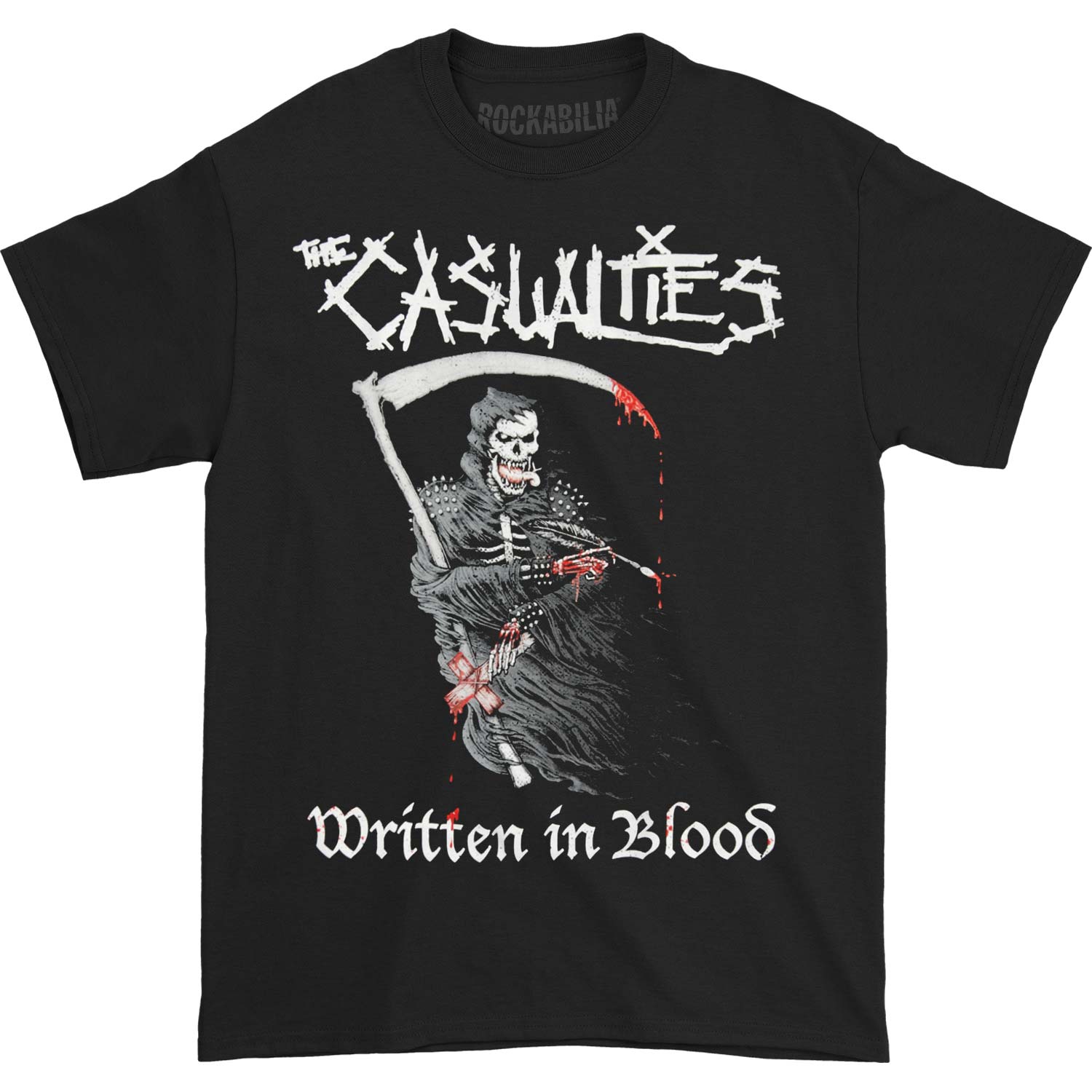 Casualties Written in Blood Tee T-shirt Front