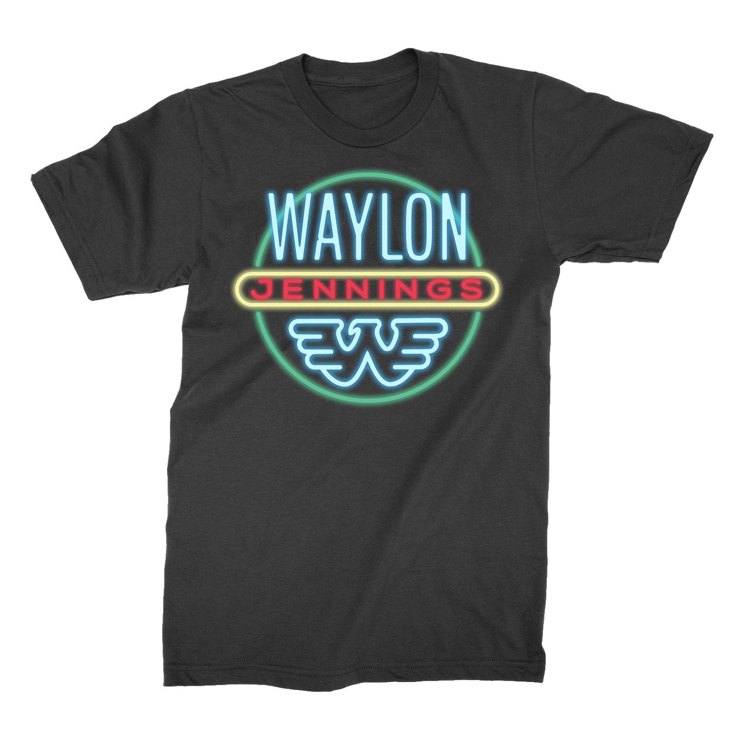 Waylon Jennings Neon T-shirt Front