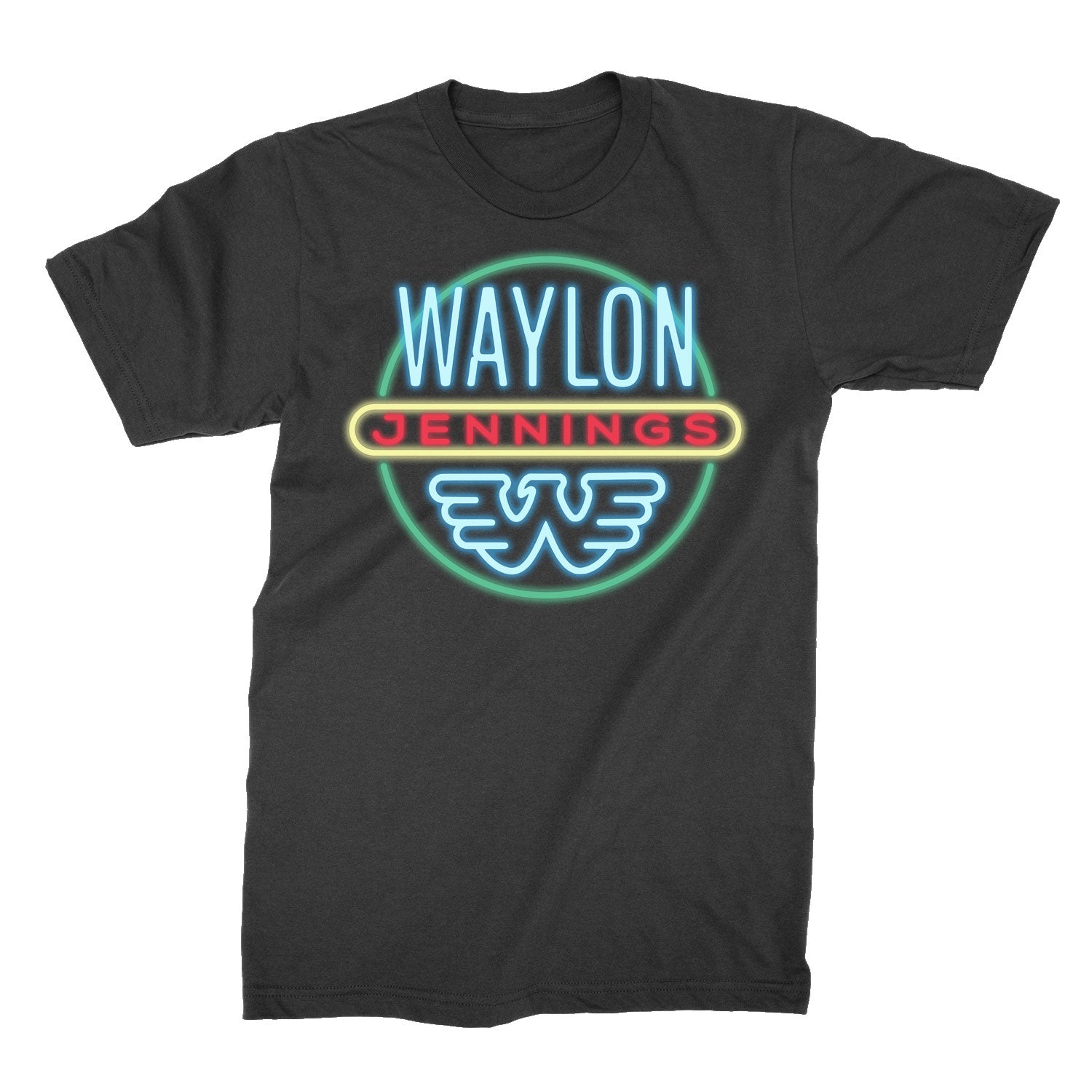 Waylon Jennings Neon T-shirt Front