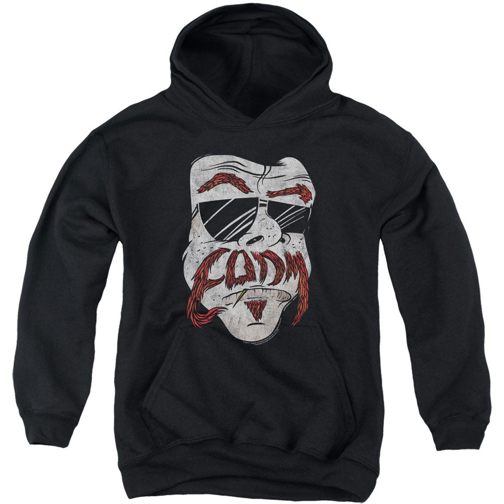 Eagles Of Death Metal Stache Youth 50% Poly Hooded Sweatshirt Front