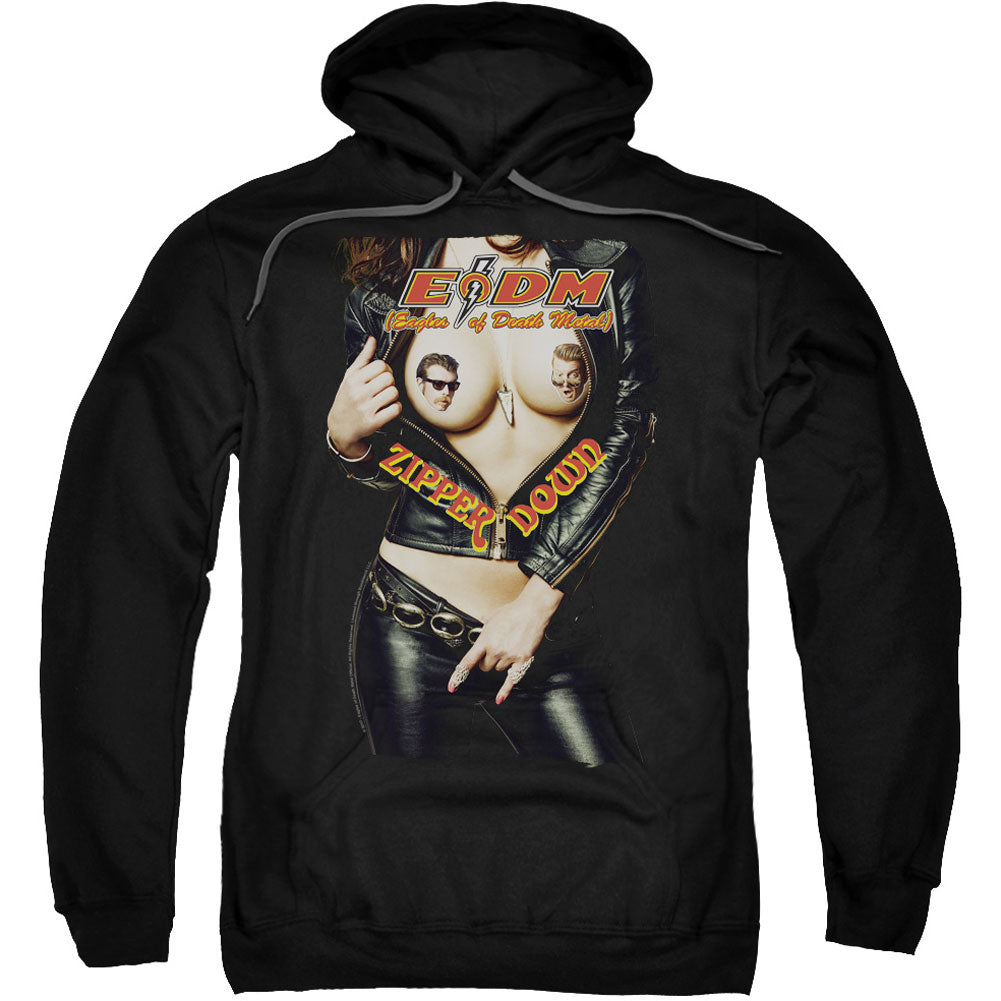 Eagles Of Death Metal Zipper Down Adult 25% Poly Hooded Sweatshirt Front