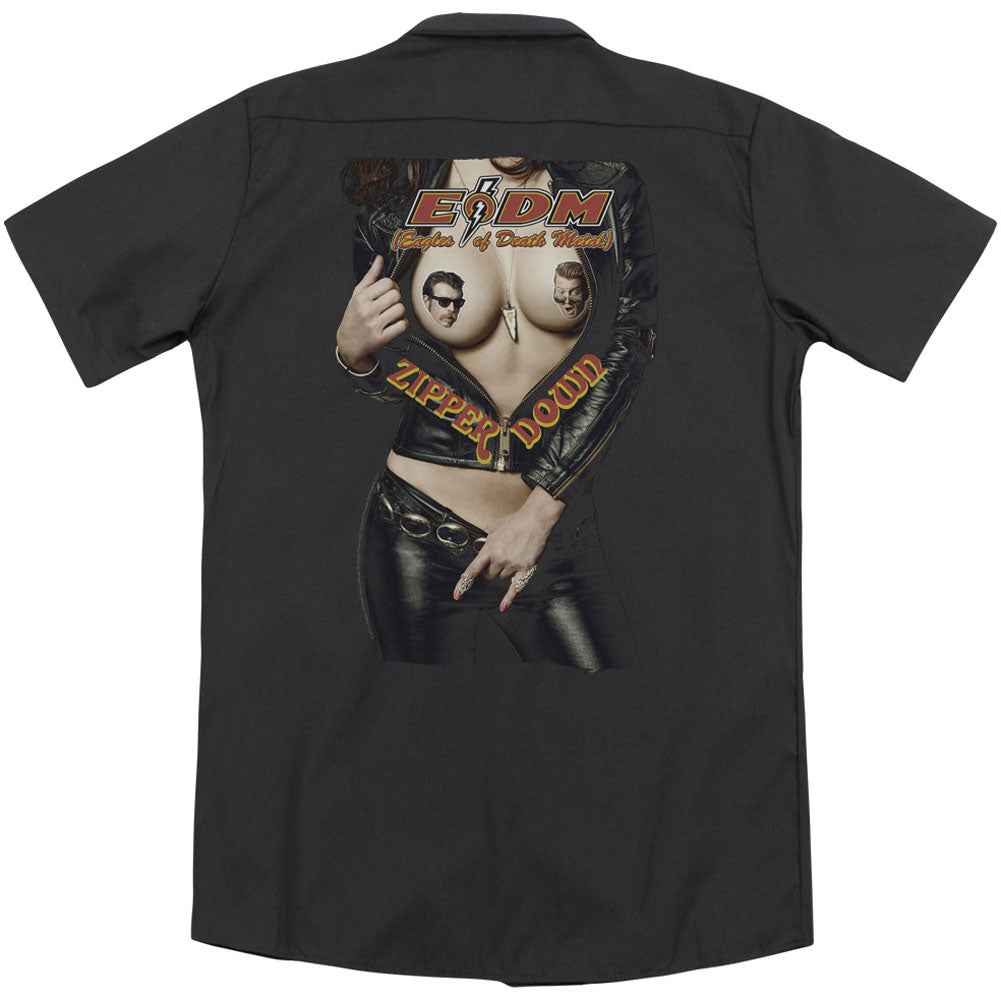 Eagles Of Death Metal Zipper Down (Back Print) Work Shirt Back