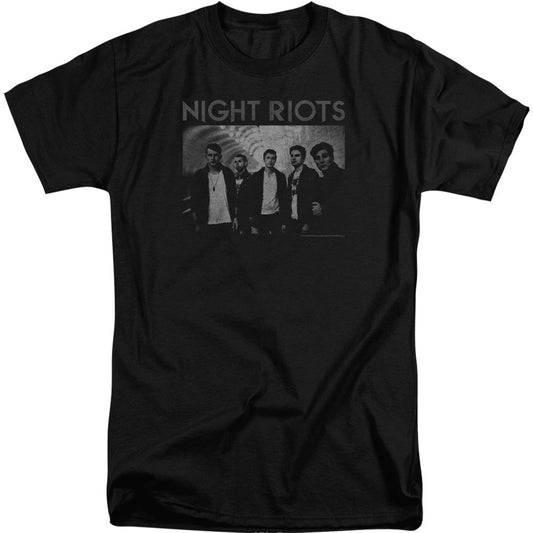 Night Riots Greyscale Adult Tall T-shirt Tall Front