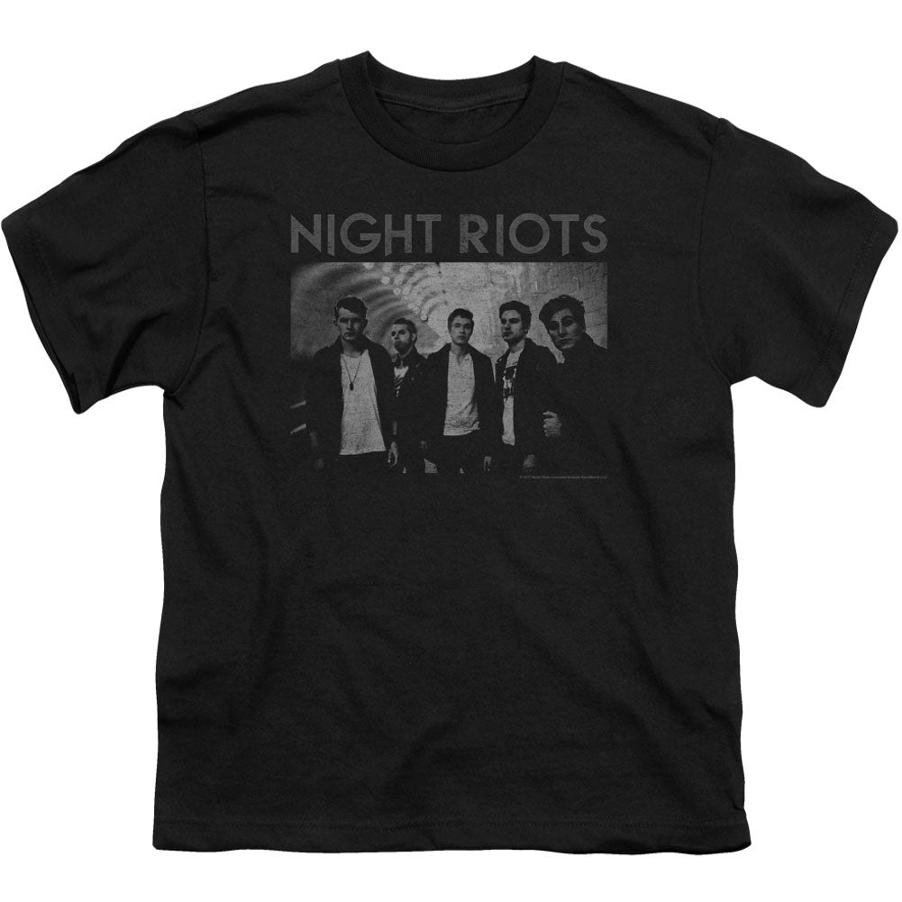 Night Riots Greyscale Youth T-shirt Front