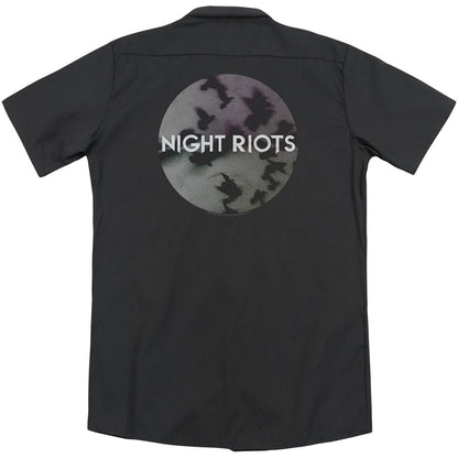 Night Riots Flock (Back Print) Work Shirt Back