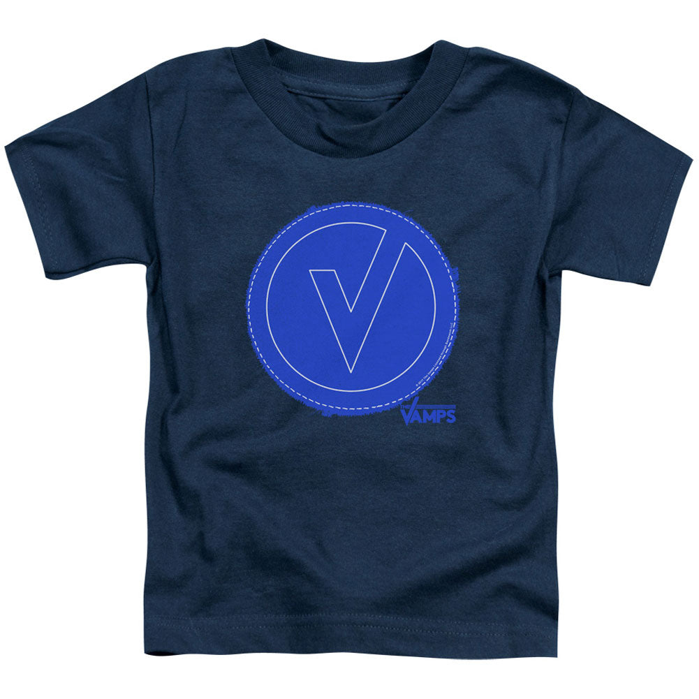 Vamps Frayed Patch Toddler Childrens T-shirt Front