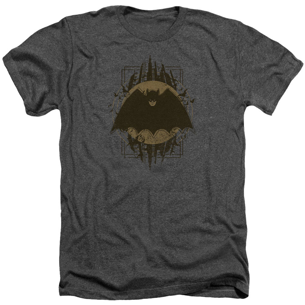 Batman Batman Crest Adult Heather 40% Poly T-shirt