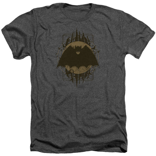 Batman Batman Batman Crest Adult Heather 40% Poly T-shirt