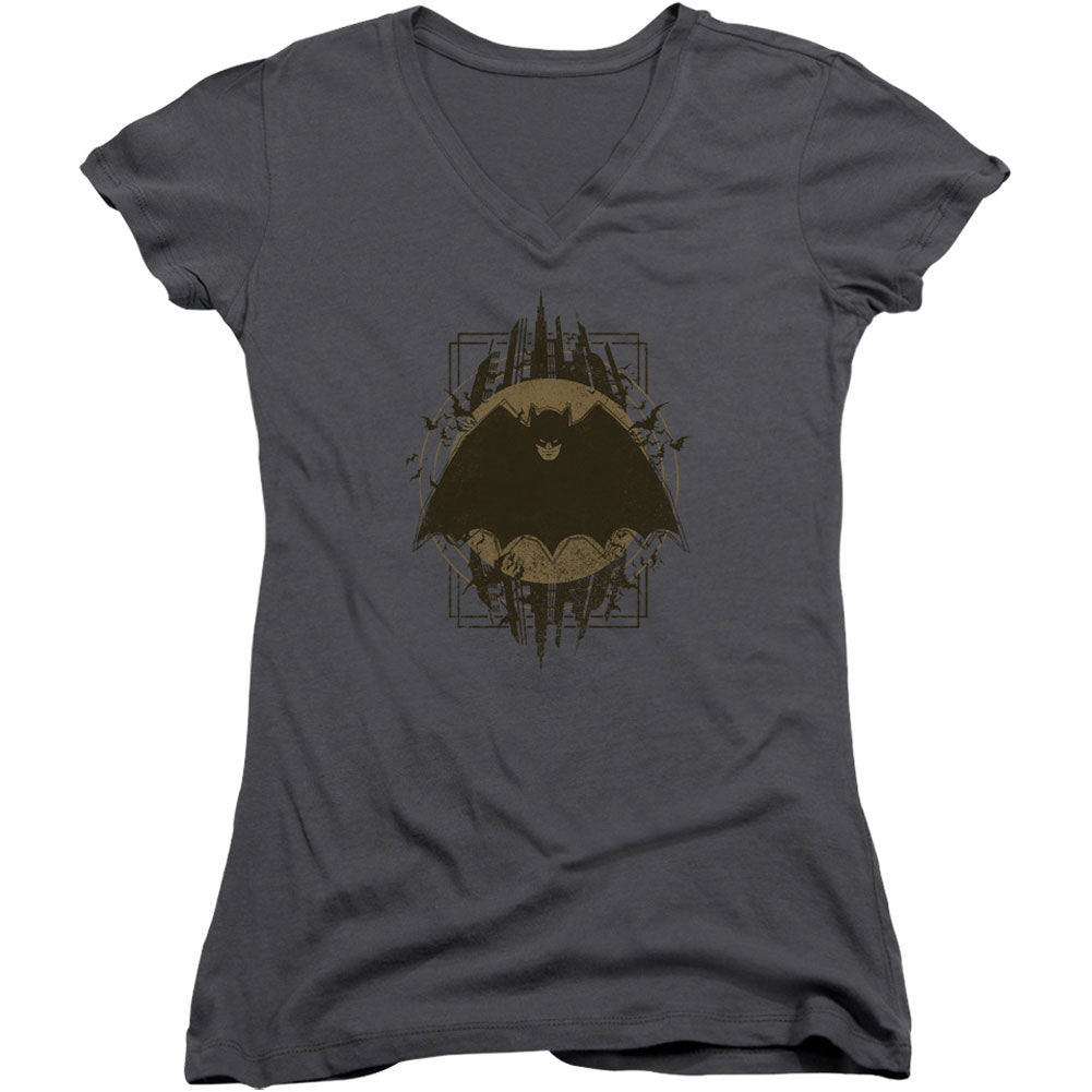 Batman Crest V-Neck Junior Top Front