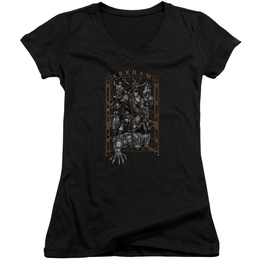 Batman Arkhams Gate V-Neck Junior Top Front