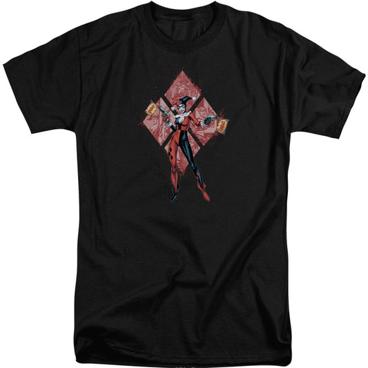 Batman Harley Quinn (diamonds) Adult Tall T-shirt Tall Front