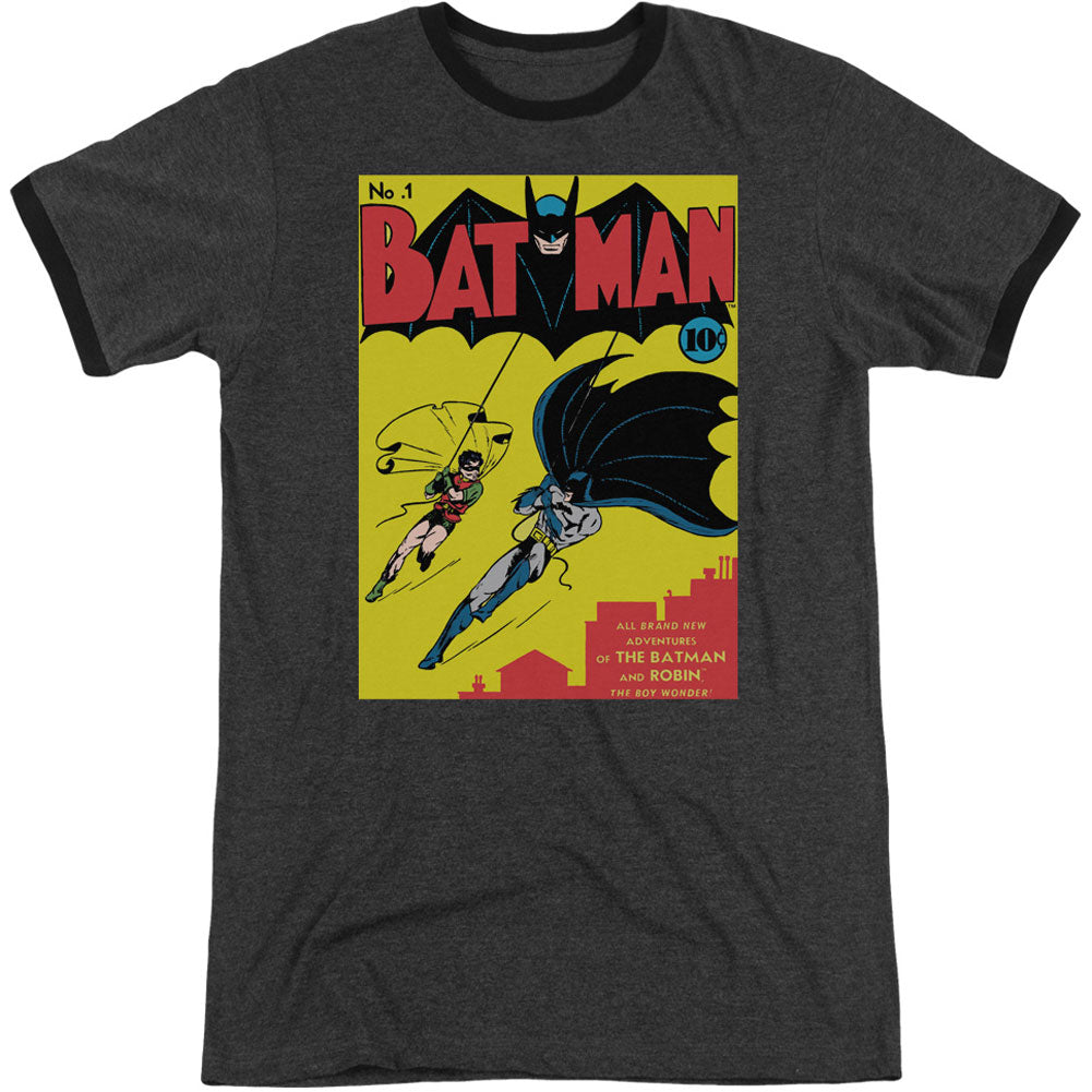Batman First Adult Ringer T-shirt Front