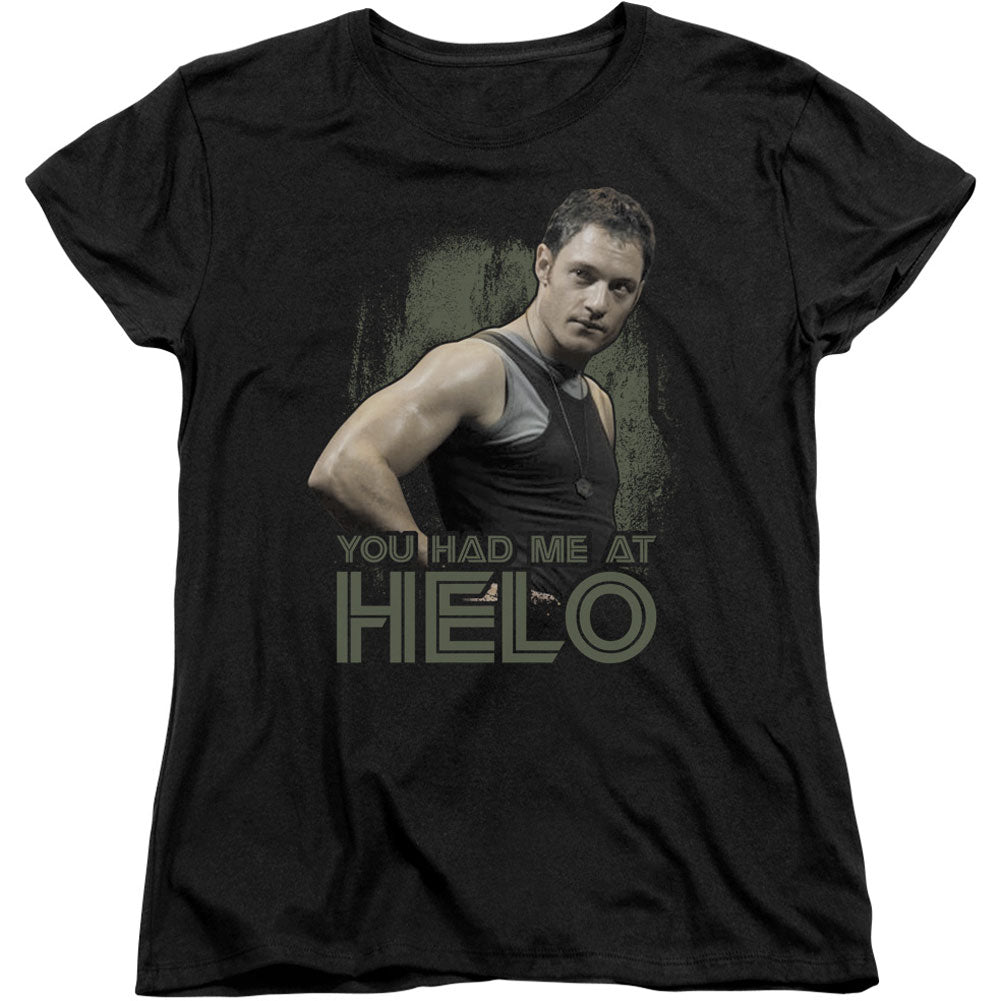 Battlestar Galactica Had Me At Helo Junior Top Front