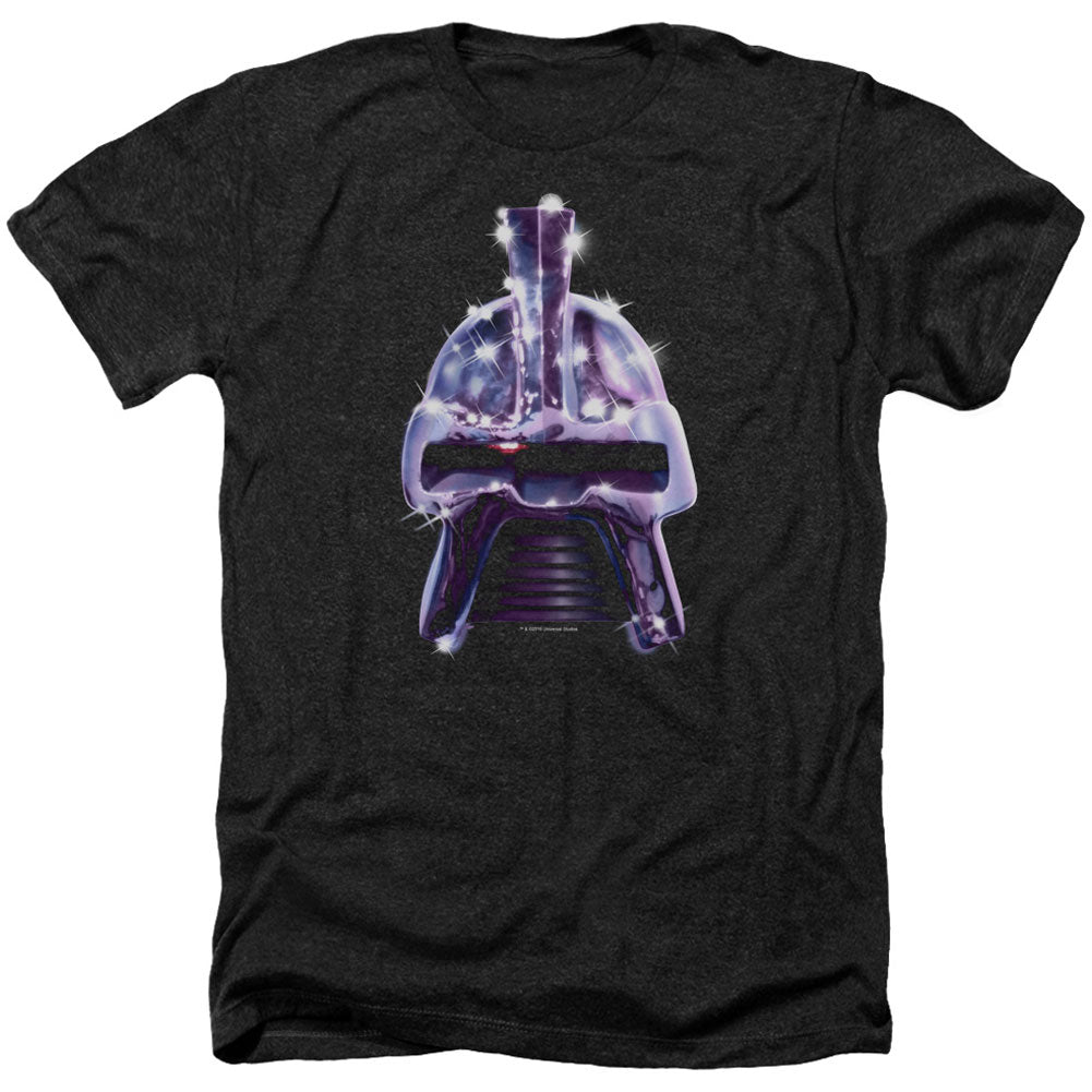 Battlestar Galactica Retro Cylon Head Adult Heather 40% Poly T-shirt Front