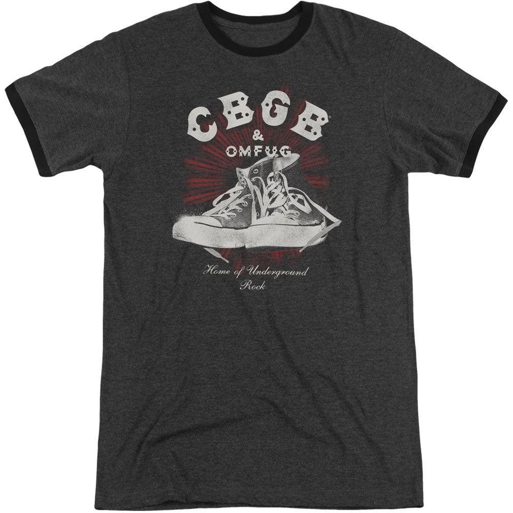 Cbgb High Tops Adult Ringer T-shirt Front