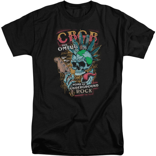 Cbgb City Mowhawk Adult Tall T-shirt Tall Front