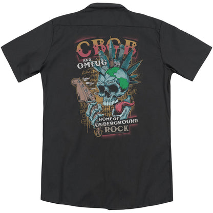 Cbgb City Mowhawk (Back Print) Workshirt Back