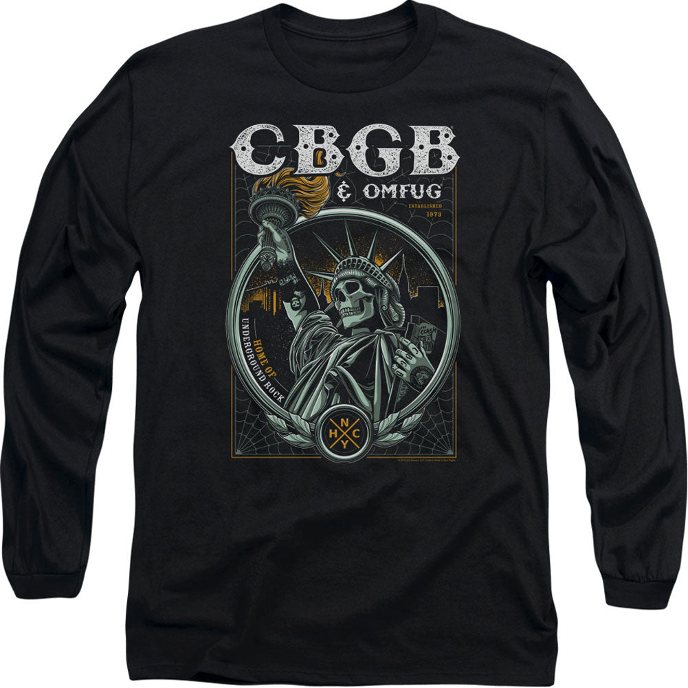 Cbgb Liberty Skull Long Sleeve Front