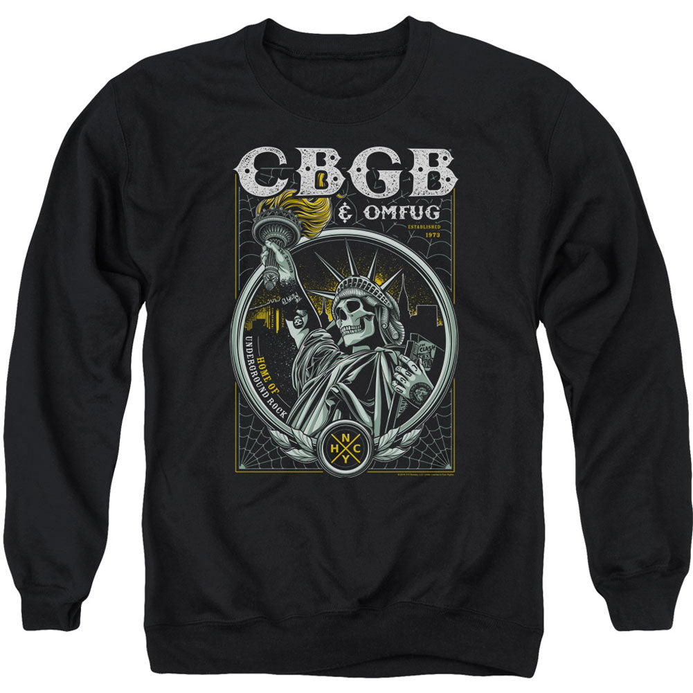 Cbgb Liberty Skull Adult Sweatshirt Front