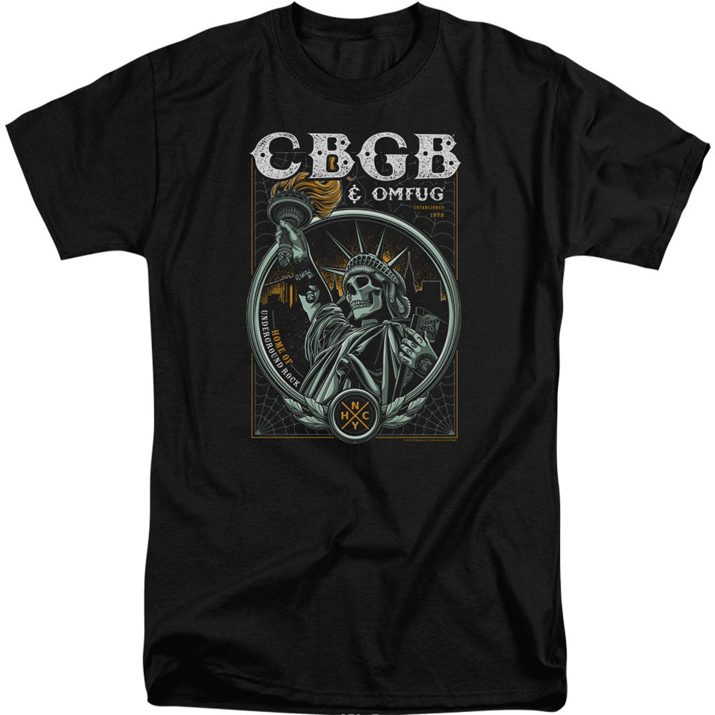 Cbgb Liberty Skull Adult Tall T-shirt Tall Front